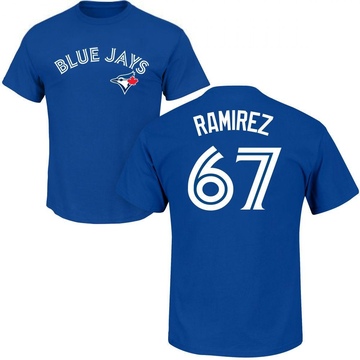 Men's Toronto Blue Jays Emmanuel Ramirez ＃67 Roster Name & Number T-Shirt - Royal