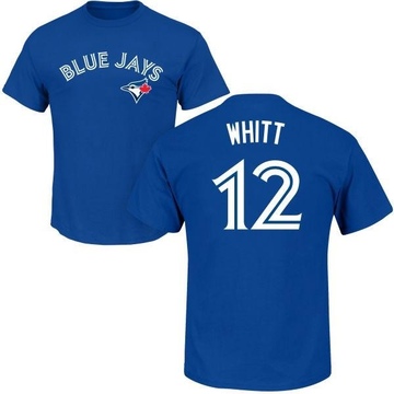 Men's Toronto Blue Jays Ernie Whitt ＃12 Roster Name & Number T-Shirt - Royal