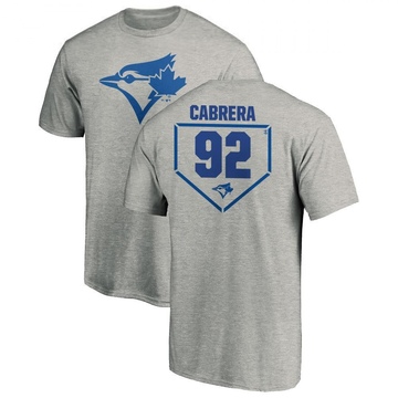 Men's Toronto Blue Jays Genesis Cabrera ＃92 RBI T-Shirt Heathered - Gray