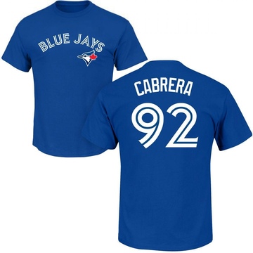 Men's Toronto Blue Jays Genesis Cabrera ＃92 Roster Name & Number T-Shirt - Royal