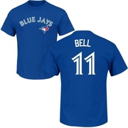 Men's Toronto Blue Jays George Bell ＃11 Roster Name & Number T-Shirt - Royal