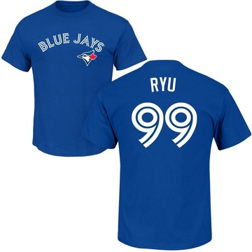 Men's Toronto Blue Jays Hyun Jin Ryu ＃99 Roster Name & Number T-Shirt - Royal