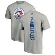 Men's Toronto Blue Jays Isiah Kiner-Falefa ＃7 Backer T-Shirt Ash