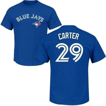 Men's Toronto Blue Jays Joe Carter ＃29 Roster Name & Number T-Shirt - Royal