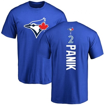 Men's Toronto Blue Jays Joe Panik ＃2 Backer T-Shirt - Royal