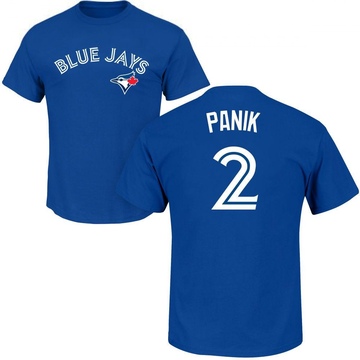 Men's Toronto Blue Jays Joe Panik ＃2 Roster Name & Number T-Shirt - Royal