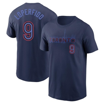 Men's Toronto Blue Jays Joey Loperfido ＃9 2024 City Connect Name & Number T-Shirt - Navy