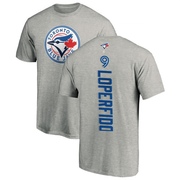 Men's Toronto Blue Jays Joey Loperfido ＃9 Backer T-Shirt Ash