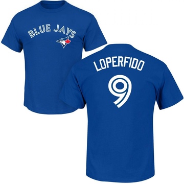 Men's Toronto Blue Jays Joey Loperfido ＃9 Roster Name & Number T-Shirt - Royal