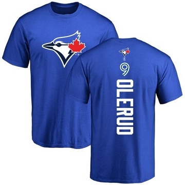 Men's Toronto Blue Jays John Olerud ＃9 Backer T-Shirt - Royal