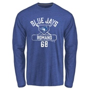 Men's Toronto Blue Jays Jordan Romano ＃68 Base Runner Long Sleeve T-Shirt - Royal