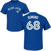 Men's Toronto Blue Jays Jordan Romano ＃68 Roster Name & Number T-Shirt - Royal