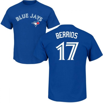 Men's Toronto Blue Jays Jose Berrios ＃17 Roster Name & Number T-Shirt - Royal