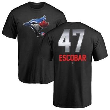 Men's Toronto Blue Jays Kelvim Escobar ＃47 Midnight Mascot T-Shirt - Black