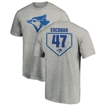 Men's Toronto Blue Jays Kelvim Escobar ＃47 RBI T-Shirt Heathered - Gray