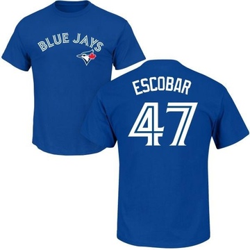 Men's Toronto Blue Jays Kelvim Escobar ＃47 Roster Name & Number T-Shirt - Royal