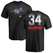 Men's Toronto Blue Jays Kevin Gausman ＃34 Midnight Mascot T-Shirt - Black