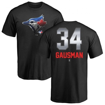 Men's Toronto Blue Jays Kevin Gausman ＃34 Midnight Mascot T-Shirt - Black