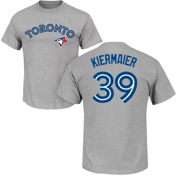 Men's Toronto Blue Jays Kevin Kiermaier ＃39 Roster Name & Number T-Shirt - Gray