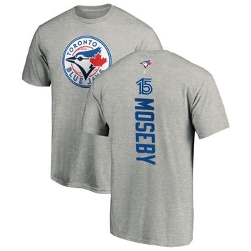 Men's Toronto Blue Jays Lloyd Moseby ＃15 Backer T-Shirt Ash