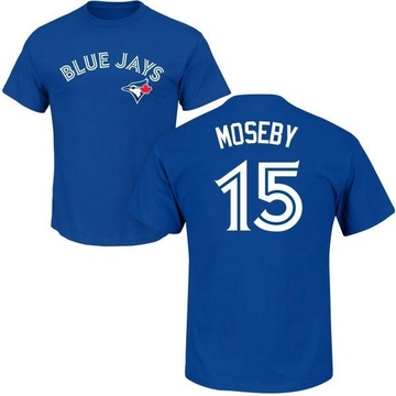 Men's Toronto Blue Jays Lloyd Moseby ＃15 Roster Name & Number T-Shirt - Royal