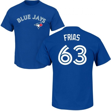 Men's Toronto Blue Jays Luis Frias ＃63 Roster Name & Number T-Shirt - Royal