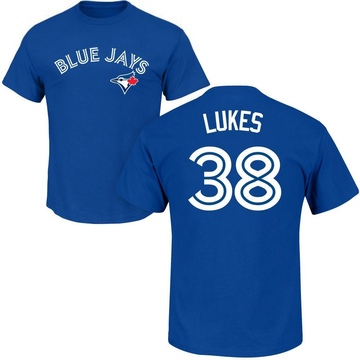 Men's Toronto Blue Jays Nathan Lukes ＃38 Roster Name & Number T-Shirt - Royal