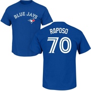 Men's Toronto Blue Jays Nicholas Raposo ＃70 Roster Name & Number T-Shirt - Royal