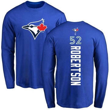 Men's Toronto Blue Jays Nick Robertson ＃52 Backer Long Sleeve T-Shirt - Royal