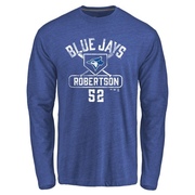 Men's Toronto Blue Jays Nick Robertson ＃52 Base Runner Long Sleeve T-Shirt - Royal