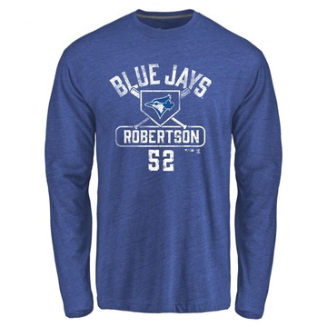 Men's Toronto Blue Jays Nick Robertson ＃52 Base Runner Long Sleeve T-Shirt - Royal