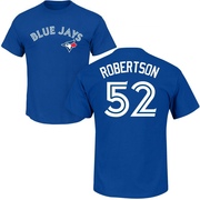 Men's Toronto Blue Jays Nick Robertson ＃52 Roster Name & Number T-Shirt - Royal