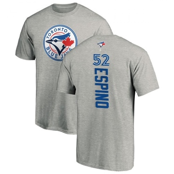 Men's Toronto Blue Jays Paolo Espino ＃52 Backer T-Shirt Ash