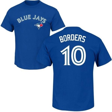 Men's Toronto Blue Jays Pat Borders ＃10 Roster Name & Number T-Shirt - Royal