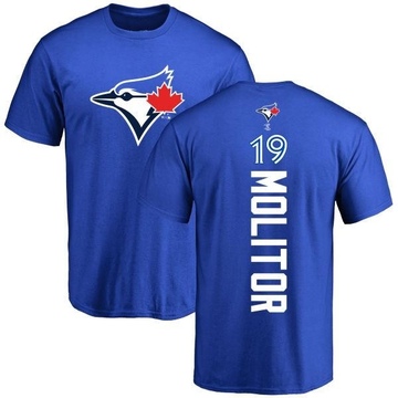 Men's Toronto Blue Jays Paul Molitor ＃19 Backer T-Shirt - Royal