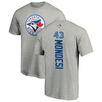 Men's Toronto Blue Jays Raul Mondesi ＃43 Backer T-Shirt Ash