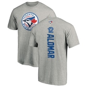 Men's Toronto Blue Jays Roberto Alomar ＃12 Backer T-Shirt Ash