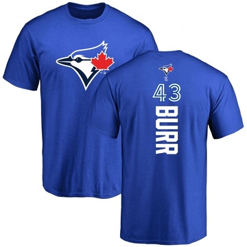 Men's Toronto Blue Jays Ryan Burr ＃43 Backer T-Shirt - Royal