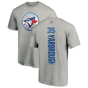 Men's Toronto Blue Jays Ryan Yarbrough ＃35 Backer T-Shirt Ash