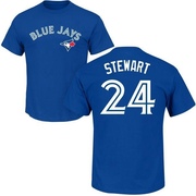 Men's Toronto Blue Jays Shannon Stewart ＃24 Roster Name & Number T-Shirt - Royal