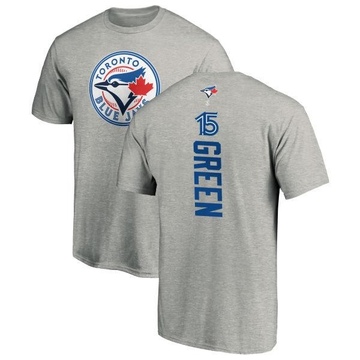 Men's Toronto Blue Jays Shawn Green ＃15 Backer T-Shirt Ash