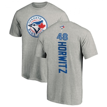 Men's Toronto Blue Jays Spencer Horwitz ＃48 Backer T-Shirt Ash
