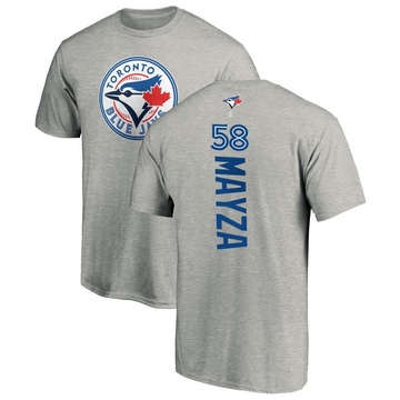 Men's Toronto Blue Jays Tim Mayza ＃58 Backer T-Shirt Ash