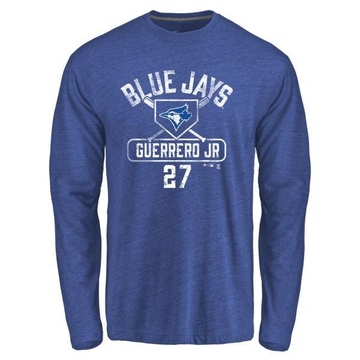 Men's Toronto Blue Jays Vladimir Guerrero Jr. ＃27 Base Runner Long Sleeve T-Shirt - Royal