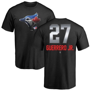 Men's Toronto Blue Jays Vladimir Guerrero Jr. ＃27 Midnight Mascot T-Shirt - Black