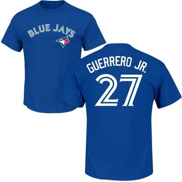 Men's Toronto Blue Jays Vladimir Guerrero Jr. ＃27 Roster Name & Number T-Shirt - Royal