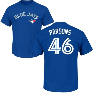 Men's Toronto Blue Jays Wes Parsons ＃46 Roster Name & Number T-Shirt - Royal