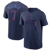 Men's Toronto Blue Jays Will Wagner ＃7 2024 City Connect Name & Number T-Shirt - Navy