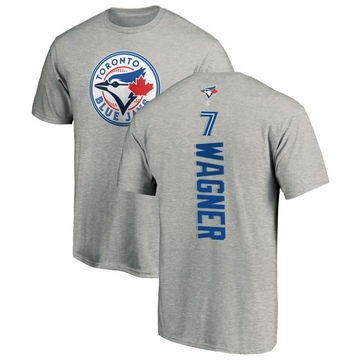 Men's Toronto Blue Jays Will Wagner ＃7 Backer T-Shirt Ash