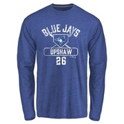 Men's Toronto Blue Jays Willie Upshaw ＃26 Base Runner Long Sleeve T-Shirt - Royal